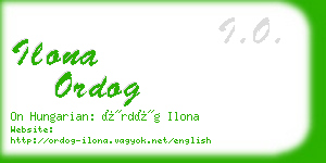 ilona ordog business card